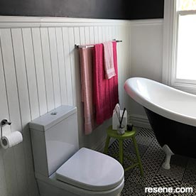 Black and white bathroom