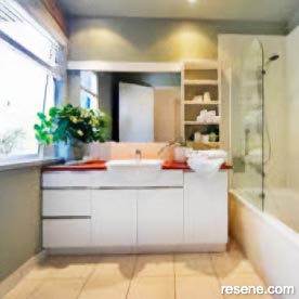 Colourful bathroom design