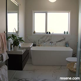 Modern white bathroom design