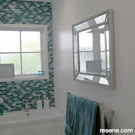 White and tile bathroom