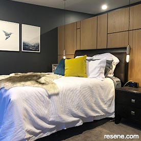 Dark master bedroom