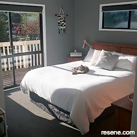 Dark grey bedroom