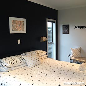 Deep blue bedroom