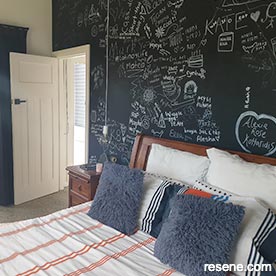 Blackboard paint bedroom