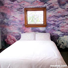 Colourful feature wall
