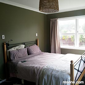 Nature themed master bedroom