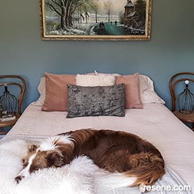 Nature themed master bedroom
