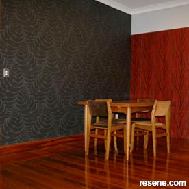 Grey dining room