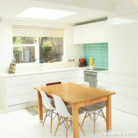 White dining room