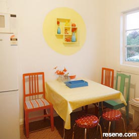 Colourful dining room