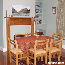 Grey dining room