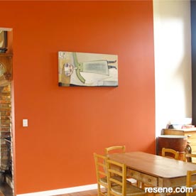 Ornage dining room