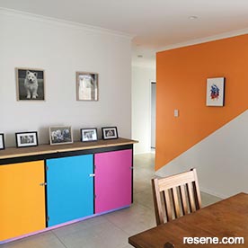 Yellow feature wall