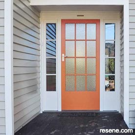 Orange front door
