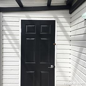 Black and white home entry