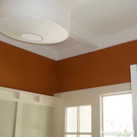 Orange and white home entry