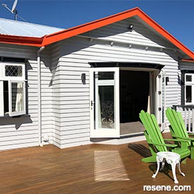 Outside deck area