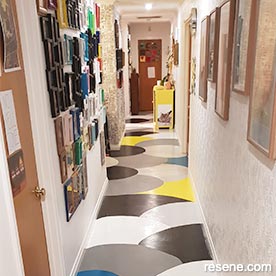 Painted hallway floor