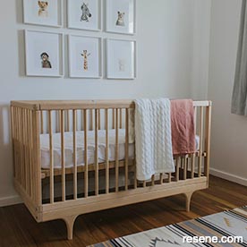 Crisp white gender neutral nursery