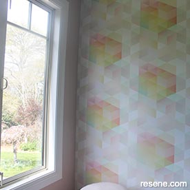 Colourful feature wall
