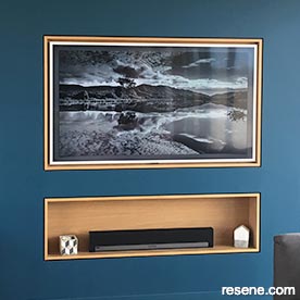 Blue feature wall
