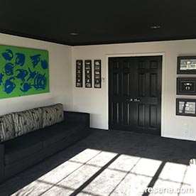 Black living room