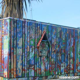 Colourful fence