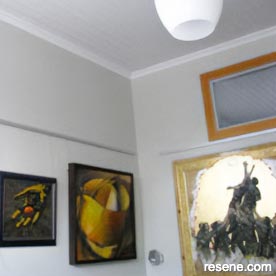 White painted moulding