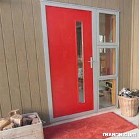 Bright red door