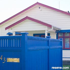 Dark blue fence