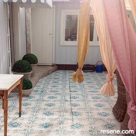 Stylish courtyard