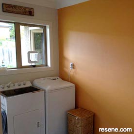Laundry feature wall