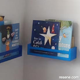 Painted bookshelves