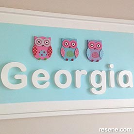 Picturing a picket fence- name art 