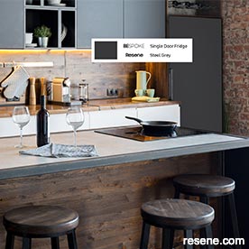 BESPOKE Single Door Fridge in Resene Steel Grey