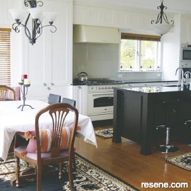 Black and white kitchen