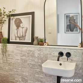 A chic powder room