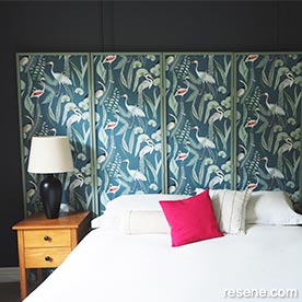 Patterned DIY headboard