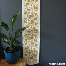 Scandi stencil wallhanging
