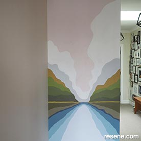 Paint a colourfull wall mural
