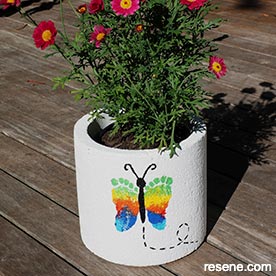 Mother's Day footprint pot