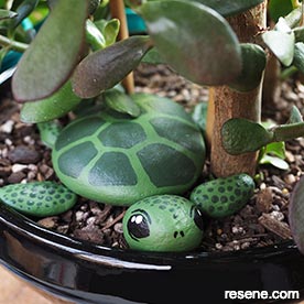 Turtle garden art