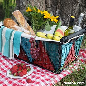Valentines picnic basket