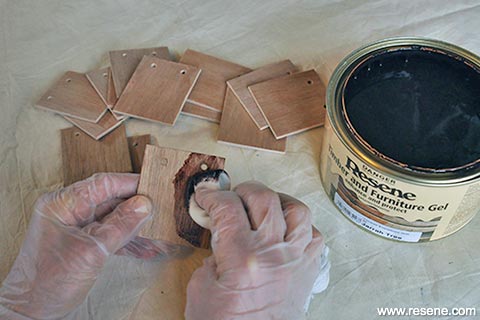 Step 4 - apply Resene Timber and Furniture Gel