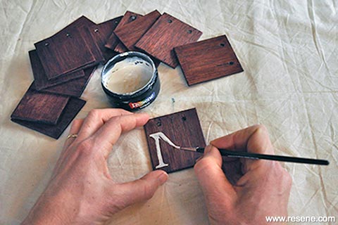Step 7 - Paint letters