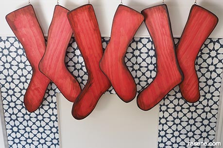 Colourful stocking decorations - Step 5