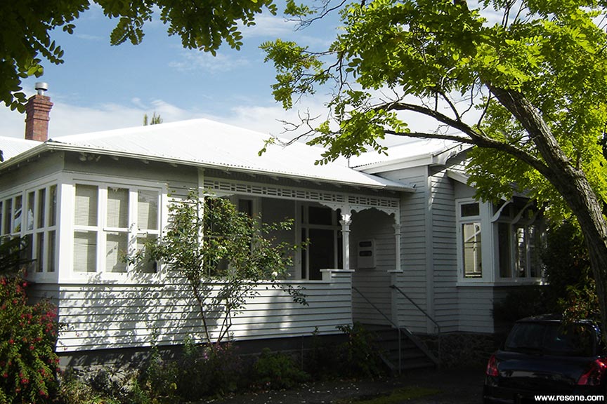 Painted white roof