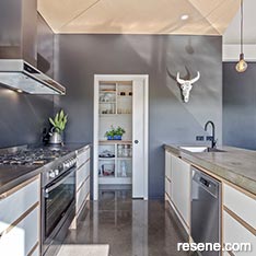 Black as a skillet or slate that sizzles?