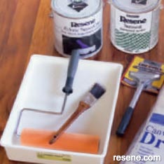 Stripping and painting a wall