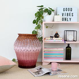 DIY ombre storage basket